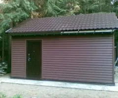 Гаражі з профлиста під ключ — виготовлення та монтаж від виробника