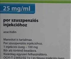Медикаменти суспензія іньєкції Азацитидин Зентіва Азацытидин Зентива 25 мг Azacitidine Zentiva 25 mg