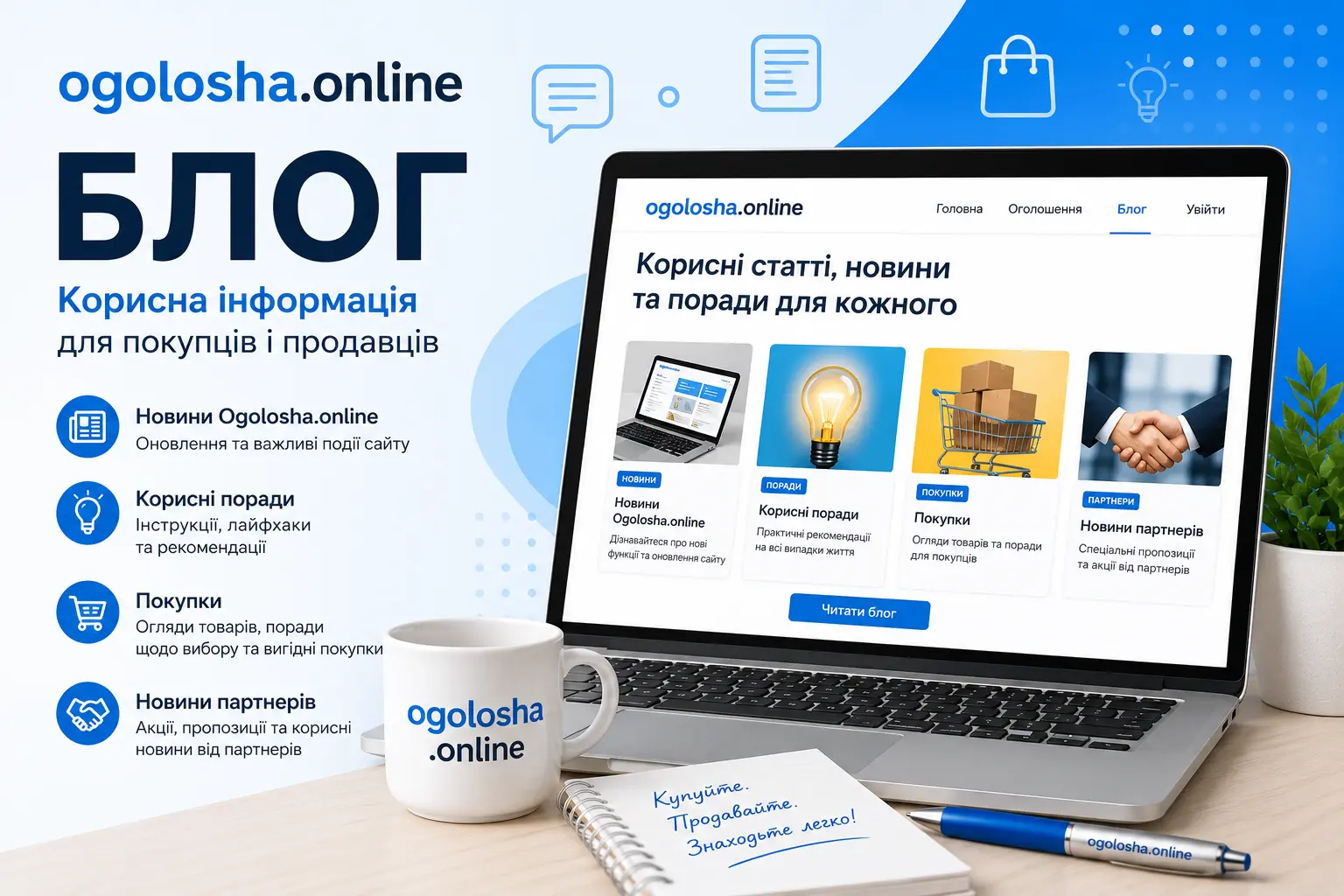 Ласкаво просимо до блогу Ogolosha.online